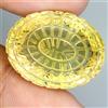 Egemdiamond Taglio Ovale Con Retro Intagliato Naturale Limone Quarzo 46.35ct 25x20mm Big
