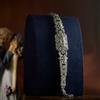 Bracciale Argento Antico Arte Deco Cz Bianco Vintage 1920s Stile Matrimonio SC11