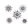 Spilla Argento Lotto Di 5 Fiocchi Di Neve Vintage Classico Retro Matrimonio XZ21