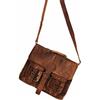 Fatto a mano Borsa Laptop Uomo In Vera Pelle Vintage Fatta A Mano Messenger Cartella