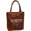 Fatto a mano Borsa A Tracolla In Vera Pelle Donna Grande Marrone 12"x16" Shopper Tote Satchel