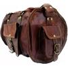 Fatto a mano 20 " Puro Refined Cartella Borsa Originale Capra Pelle Viaggio Borsone Palestra
