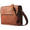 ZINT Borsa Messenger In Vera Pelle Uomo Marrone Portfolio Ufficio Per Laptop