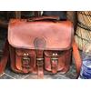 Fatto a mano Borsa In Pelle Vintage Messenger A Spalla Per Uomo Mini Laptop Scuola Cartella