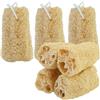 DAVIDJAMESCLARKE 7 spugne luffa naturali in luffa cetriolo 10 cm, biodegradabili esfolianti perfette per la cura del corpo, la cucina, il bagno e il sapone loofah