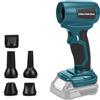 panthem Mini soffiatore a batteria compatibile con Makita 18 V, 30 m/s, 130000 giri/min, motore senza spazzole, 5 ugelli inclusi, leggero e portatile per terrazza, prato, pulizia auto e campeggio (senza