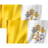 JYC CREATIVE 2 Bandiere del Vaticano 90 x 150 cm - Grande Con Passante per Albero e Cordini, Leggera per Sport, Calcio, Manifestazioni