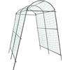 Falyrex Arco da giardino in metallo, 183 cm x 230 cm, curvo, supporto per piante rampicanti, larghezza regolabile 1,1 - 1,8 m, per varie piante rampicanti e rose