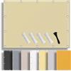 Ufamiluk Vela ombreggiante Rettangolare 1x2.5m impermeabile Tenda da Sole per Esterno PES Vele Ombreggianti Telo Parasole con occhielli Tenda a Vela per serre Giardino Balcone Terrazza Beige
