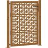 vidaXL Cancello da Giardino 100x125 cm Acciaio Corten Design a Croce, cancello di Recinzione, cancello Esterno, cancello del Metallo