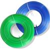 AIMIXUN 1,6 mm x 200 m Filo per Decespugliatore, Filo Nylon per Trimmer, Filo per Tagliabordi Decespugliatori per Giardinaggio e Fai da Te 2 Pezzi (Blu 100 m+ Verde 100 m)
