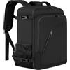WENIG Bagaglio a Mano 55x40x20 Zaino da Viaggio Aereo Borse da Cabina 55x40x20 Zaino Porta PC 17.3 pollici con Caricatore USB per Scuola Trekking Lavoro Casual Daypack 44L Nero