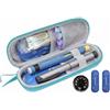 NEXUS-Borsa Termica per Insulina, Custodia per Diabetici da Viaggio con 2 Ghiacci Riutilizzabili, Portatile Porta Insulina per Viaggio e Uso Quotidiano N1BAGVERDEACQUA