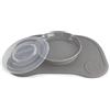 Twistshake Click-Mat + Piatto per bambini 38 x 25 cm | senza BPA | da 6 mesi - Grigio