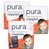 Pura Pannolini per Bambini Taglia 4, 72 pezzi, 8-14kg, Pelle Sensibile e Ipoallergenica, Senza Tossine*, Blowout Blocker™, Fino a 12h Protezione Perdite