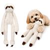 Flamingo giochi per cani - bradipo Landy beige S - peluche morbido con squeaker - gioco per cani - 19x10,5x60cm