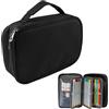 AetherAurora Astuccio Grande con Manico e Scomparti Rimovibili, Grande Capacità Borsa Porta Penne con 72 Slot, Tessuto Oxford Impermeabile, per Artisti e Professionisti, per Scuola, Ufficio, Arte e Viaggi (Nero)