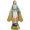DRW Statuetta della Vergine Miracolosa con Raggi in Resina Dipinta a Mano da 15 cm