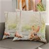 PETTI Artigiani Italiani - Coppia di Federe Cuscino Pasquali 40x40 cm in Microfibra, Cuscini Arredo di Pasqua, per Camera da Letto, Divano, Salotto, Set 2 Fodere Copricuscino, 100% Made in Italy