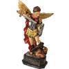 DRW Figura Arcangelo San Michele in resina dipinta a mano