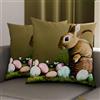 PETTI Artigiani Italiani - Coppia di Federe Cuscino Pasquali 30x30 cm in Microfibra, Cuscini Arredo di Pasqua, per Camera da Letto, Divano, Salotto, Set 2 Fodere Copricuscino, 100% Made in Italy