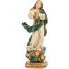 DRW Statuetta della Vergine Immacolata purezza e l'assenza di peccato originale in resina dipinta a mano, 11 cm