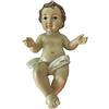 DRW Statuetta bambino Gesù in resina dipinta a mano, 24 cm