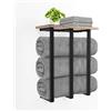 Whimsii Portasciugamani da parete con mensola, organizer per asciugamani da bagno per asciugamani arrotolati, perfetto per piccoli bagni, 3 barre in ferro robuste e supporta un