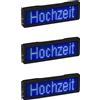 SODIAL 3X Bluetooth LED Nome Badge Ricaricabile Segnale Luminoso Display un Scorri8330