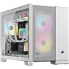 Corsair Case Corsair 2500D AIRFLOW - Mini Tower mATX/Mini-ITX, doppia camera, Performance ineguagliabili nel flusso d'aria, Bianco