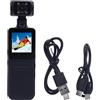 Eacam Action Camera Sport Cam Videocamera Portatile 4K WiFi 40MP 180 Lente Rotante 135 Grandangolo Schermo HD da 1,3 Pollici Controllo APP Luce LED per Viaggi Sportivi All'aria Ap