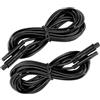 PartyKindom 2pezzi Cavo di Prolunga per Telecamera Retromarcia, Prolunga Accendisigari Auto 12v, Plastico e Rame, Nero, Resistente e Stabile per Dash Cam