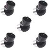 Tityvirnix Set di 5 convertitori diagonali a prisma a 45 gradi da 3,2 cm, con copertura antipolvere, colore nero
