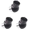 Tityvirnix Set di 3 convertitori diagonali a prisma a 45 gradi da 3,2 cm, con copertura antipolvere, colore nero