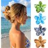 SHINLEA Mollettone Capelli Donna Fiori, Set di 4 Pinze Per Capelli Hawaiano Per Capelli Sottili e Spessi, Accessori per Acconciature Per Donne e Ragazze (G)