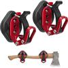 BPOPO Set di 2 supporti magnetici per camion, supporto per ascia e attrezzi, chiusura rapida per barre portatutto, garage, camper, rimorchi, ATV
