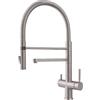 Shurity Rubinetto da cucina Shurity 362 con Doccetta a molla 3 vie 3/8" Acciaio Inox (Satinato)