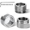 YIWONFU 3 adattatori per valvola di riscaldamento in acciaio inox 304, testa termostatica con strisce, adattatore interfaccia RA/rav