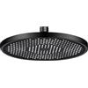 Yuanny Soffione doccia a pioggia rotonda da 10 pollici, soffione regolabile a risparmio d'acqua con ugelli anticalcare, soffione doccia a cascata in acciaio inox, diametro 26 cm