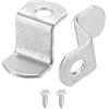 QUARKZMAN 30 Pz 1/2 Clip per Tela con Spostamento, Clip per Cornici per Immagini a Specchio a Forma di Z con 1 Foro di Montaggio con Viti, Argento