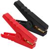 VooGenzek 2 Pezzi 100A Cip a Coccodrillo, Pinze per Cavi Batteria, Morsetti a Coccodrillo in Rame, per Cavi Batteria Auto (96 mm, Rosso + Nero)