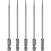 QUARKZMAN 5pz H1,5 Chiavi a Brugola per Punte da Trapano 1,5mm Punte Metriche Piane 1/4 Attacco Esagonale 110mm (4,3) Punta Cacciavite Esagonali Magnetico Lungo Industriale per Viti