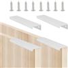 leruiyezs 4pcs Maniglie Nascoste per Mobili e Armadi Maniglie Invisibili da Cucina e Porte in Alluminio 15 cm Armadio Nascoste Maniglie per Ante Cassetti Placard Bianco