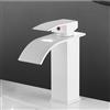 XJTNLB Rubinetto Bagno Lavabo Cascata Bianco Rubinetti per Cascata Bagno, Rubinetteria Lavabo Miscelatore Monocomando per Lavabo