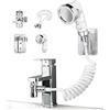YasJess Doccetta per Lavandino Bagno e Bidet Set con 3 Modalità, Supporto a Parete e Tubo da 1.5m Doccino per Doccia e Lavandino per Lavandino, Doccino per Doccia, Bagno, Cucina