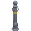 GHJrtHFJ Dissuasori di sosta, Colonna di segnalazione da 31,5 H con bande riflettenti, for strade, garage, aree residenziali(Gray,2PCS)