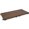 Easyplate Piastrelle in Plastica con Finitura ad Effetto Legno 37,7 x 18,6 cm da Interno, Esterno e Giardino, Marroni, Versatili e Autobloccanti PEZZI 8
