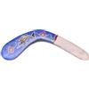 Australian Treasures Bomerang Dipinto a Mano Blu Legno 40 cm Motivo Aborigeno Decorativo e Ricreativo Design Tradizionale