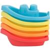 OTHERWISETRIVIAL Barchette da Bagno Colorate, Set da 5 Pezzi, Impilabili e Collegabili, 13x7 cm, per Vasca, Piscina e Mare