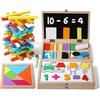Nenitus Giocattolo Montessori 1, 2, 3 anni, scatola educativa Montessori magnetica e con lavagna, regalo per bambini piccoli e neonati